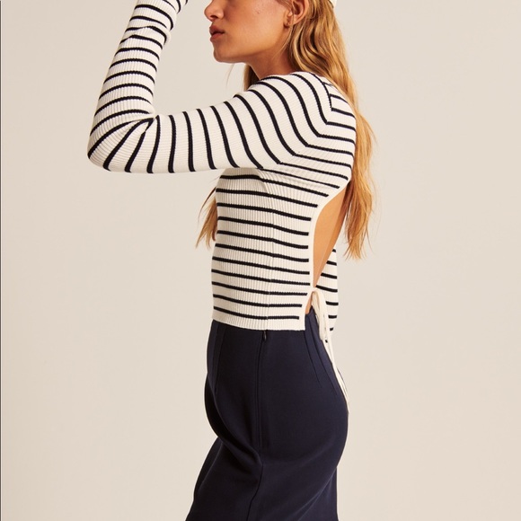Abercrombie & Fitch Tops - Tie Open-Back Slim Sweater